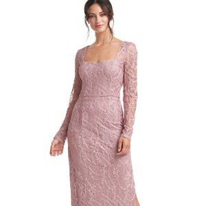 JS Collections Giovanna Mesh Sequin Column Gown Wisteria Size 16